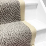 Beige-Herringbone-Stair-Carpet-Runner-Close